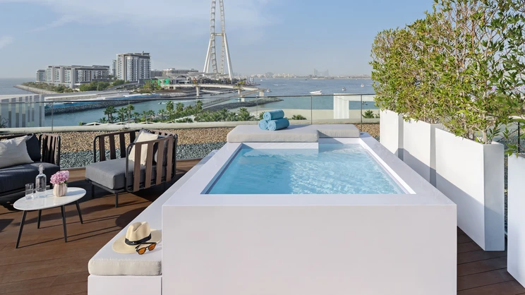 One Bedroom Jacuzzi Pool Sea View Suite with Balcony